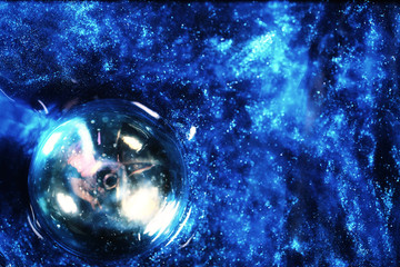 The universe in a distant galaxy with nebulae and stars