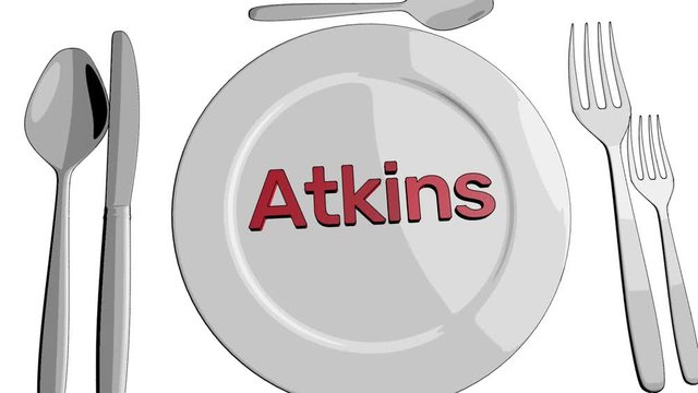 Atkins diet concept cartoon clip