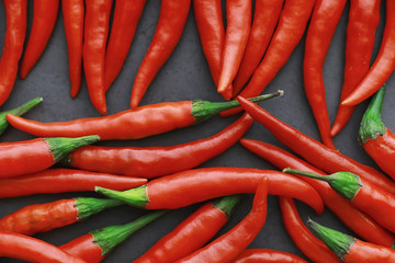 Hot red pepper. Chilean pepper on a black.