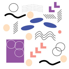 set of design elements, abstract geometric pattern