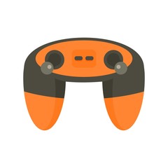 Futuristic game controller icon. Flat illustration of futuristic game controller vector icon for web design