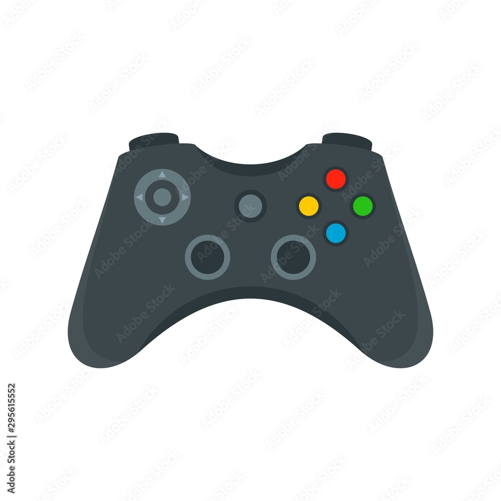 Poster gamepad control icon. flat illustration of gamepad control vector icon for web design