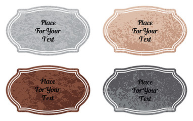 Set of retro vintage colorful labels and stickers  for greetings, promotion and price. Vector elements with scratched effect  for posters, sites, web, shops.