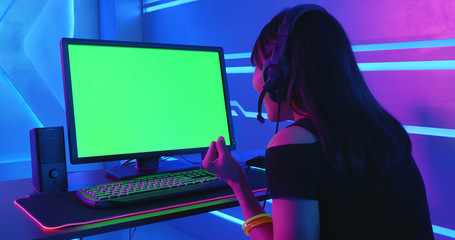 cyber sport gamer with computer © ryanking999