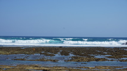Wave, sea and blue sky