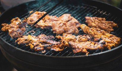 chicken on grill