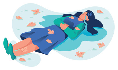 Crying Woman on White