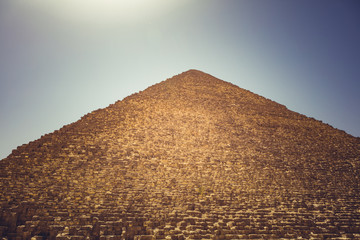 The great Pyramids of Gizeh Egypt shot in the summer of 2019