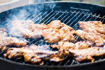 chicken on the grill
