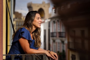 young woman in the city