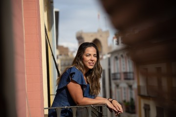 young woman in the city