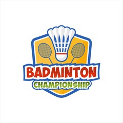 Badminton Championship Design Vector Logos