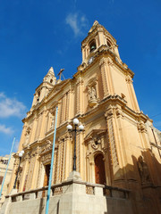 Fototapeta na wymiar Our Lady of the Sacred Heart Parish Church Sliema Malta