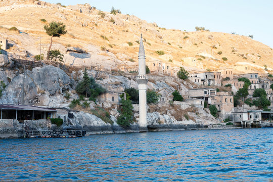 panoramic view of the old city of halfeti urfa turkey