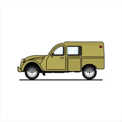 Classic car flat design Illustration