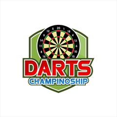 Darts Championship Vector Design logo