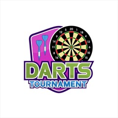 Darts Tournament Vector Design Logos