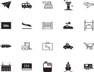 transport vector icon set such as: boat, help, landscape, clean, traveler, raise, subway, recycle, canister, leisure, agricultural, can, delivering, claim, action, outdoor, alternative