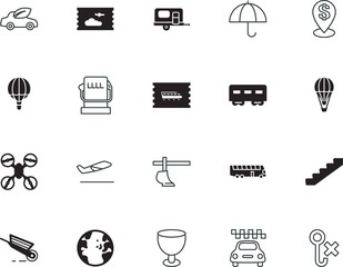transport vector icon set such as: depart, staircase, access, cold, natural, bubble, arrow, benzine, geography, destination, location, s, globe, board, top, position, place, school, ride, wagon