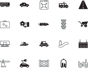 transport vector icon set such as: yacht, lifting, walk, subway, crossroads, light, medical, cruise, support, export, bottle, tourist, farm, gallon, removal, agricultural, pack, voyage, luxury