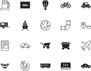 transport vector icon set such as: sketch, petrol, roof, carriage, copter, round, engineering, chemical, logistic, coupon, diesel, digital, camera, paper, benzine, barrow, access, tube, worker, rv