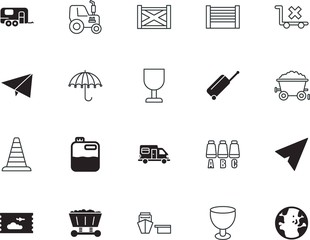 transport vector icon set such as: build, attention, summer, image, import, farmer, sea, dry, can, tank, cartoon, blueprint, oil, gray, machinery, security, anti, gallon, border, tech, fabrication