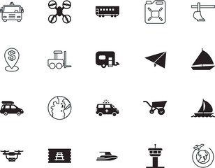 transport vector icon set such as: activity, sphere, medicine, stop, mark, ticket, template, mobile, loader, baggage, orbit, weather, lift, bus, guide, clip, summer, frame, clinical, season, street
