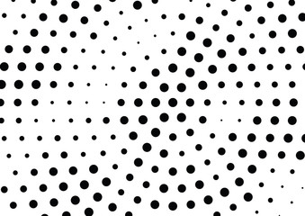 Abstract halftone dotted background. Monochrome grunge pattern with dot and circles.  Vector modern pop art texture for posters, sites, business cards, cover, postcards, labels, stickers layout.