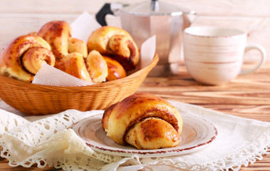 Spicy sweet rolls served
