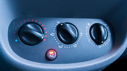 climate control elements inside the car
