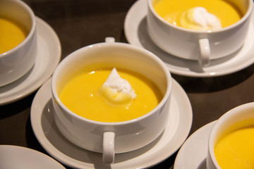 A soup in dish