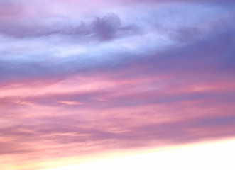 Obraz premium Colorful evening blue and purple sky