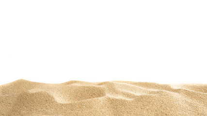Fototapeta na wymiar Sand dunes isolated on white background