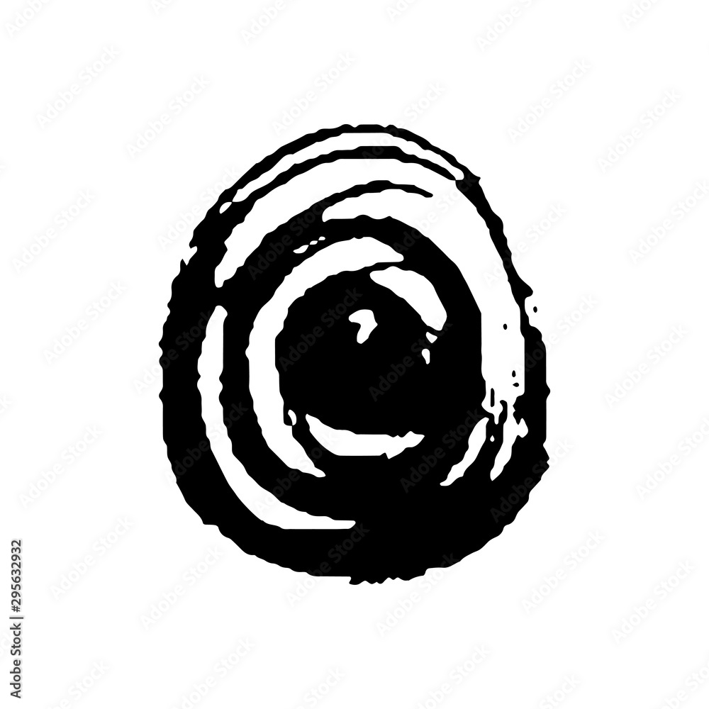 Aufkleber Hand drawn in doodle style. Line drawing. Vector abstract banner design. Business presentation. Vector emblem. Circle frame. Hand drawn illustration on white backdrop.