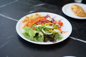 salad with chicken and vegetables