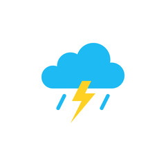 Storm Icon in trendy flat style isolated on grey background. Rainstorm symbol for your web site design, logo, app, UI. Vector illustration, EPS10.