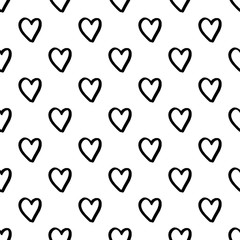Retro seamless pattern. Vector isolated heart. Modern simple design. Abstract template. Template design element. Vintage background. Vector illustration art. Abstract background with hearts.