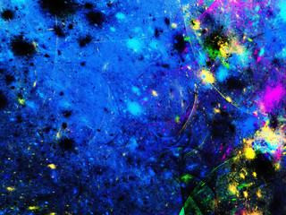 Fototapeta na wymiar blue abstract fractal background 3d rendering illustration