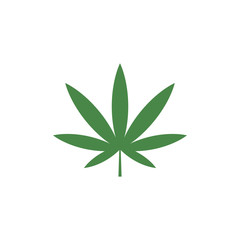 Cannabis marijuana hemp leaf logo