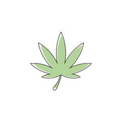 Cannabis marijuana hemp leaf logo