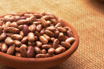 beans in pot closeup