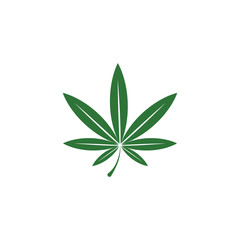 Cannabis marijuana hemp leaf logo