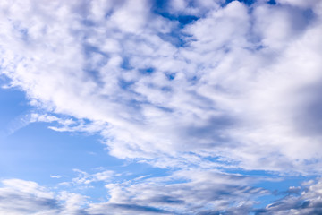 Blue sky background with clouds