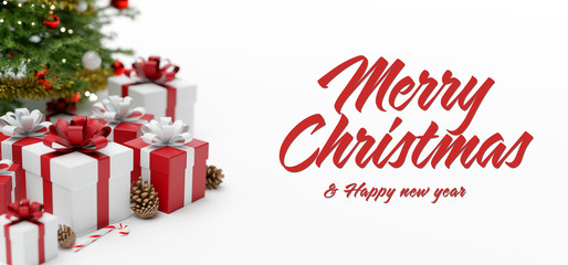 Christmas background with ornament and light atmosphere