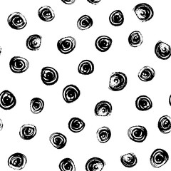 Modern seamless pattern. Hand drown for wrapping paper. Design element. Modern simple abstract template. Vector illustration art. Dots drawing. Abstract black design template on white background.