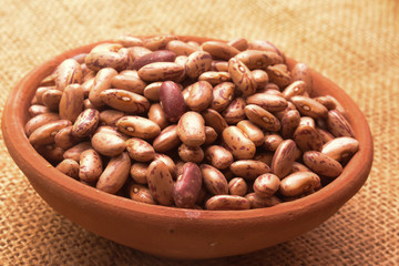 beans in pot closeup