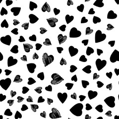 Retro seamless pattern. Vector isolated heart. Modern simple design. Abstract template. Template design element. Vintage background. Vector illustration art. Abstract background with hearts.