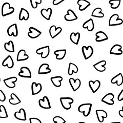 Retro seamless pattern. Vector isolated heart. Modern simple design. Abstract template. Template design element. Vintage background. Vector illustration art. Abstract background with hearts.
