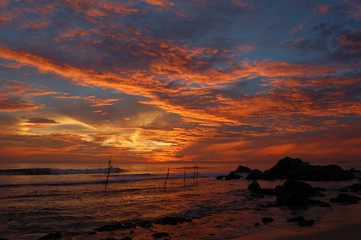 Another colourful sunset in Sri Lanka
