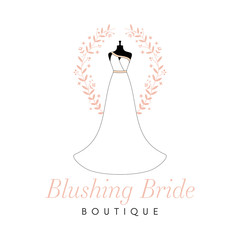 Vector illustration of a wedding boutique concept.